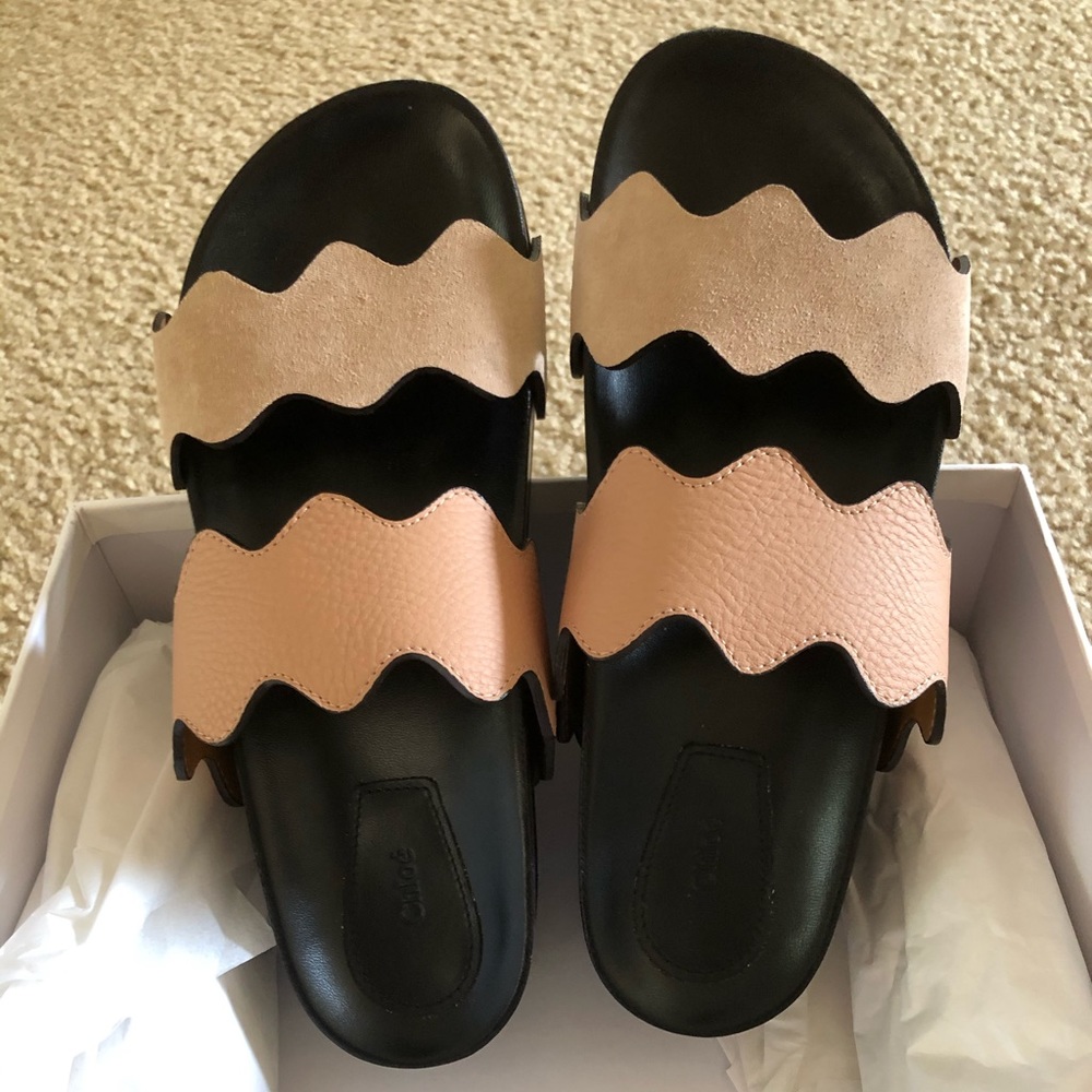 Chloe leather platform sandals